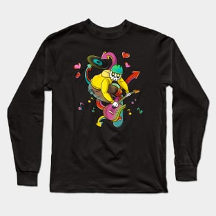 Punk Skateboarding Skelton Skull Skater Long Sleeve T-Shirt